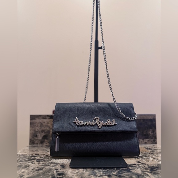 Henri Bendel Black Leather Crossbody/ Clutch - Picture 3 of 14